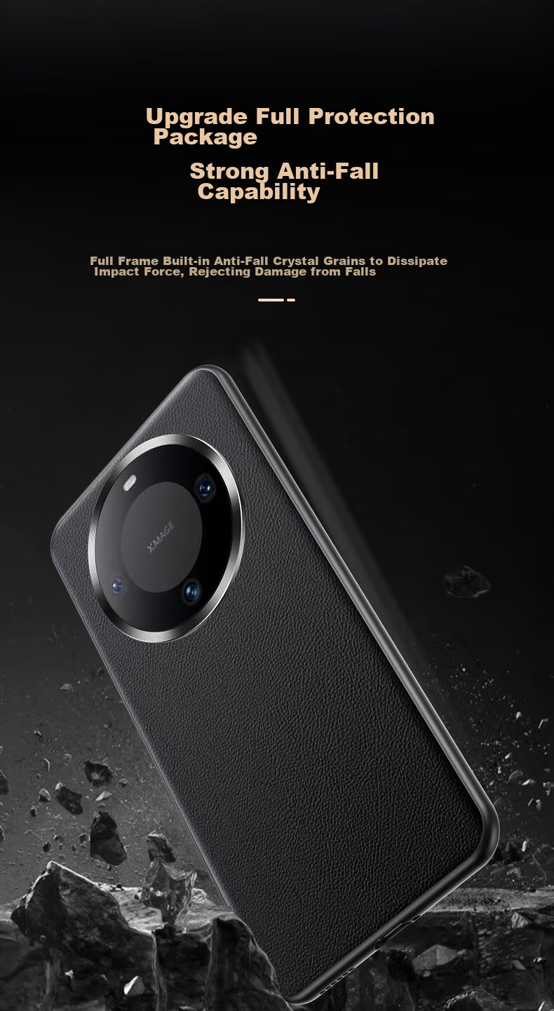 Чехол-книжка KOOLIFE из натуральной кожи для Huawei Mate60 Pro, с окном для просмотра уведомлений, противоударный, бизнес-стиль, черный