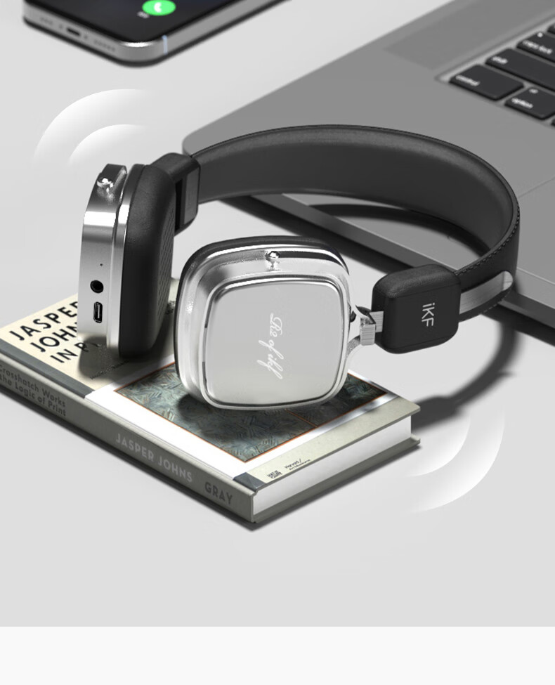 Беспроводные наушники iKF R2 Retro, накладные, Bluetooth, стильные, с длительным временем работы от аккумулятора и Hi-Fi звуком