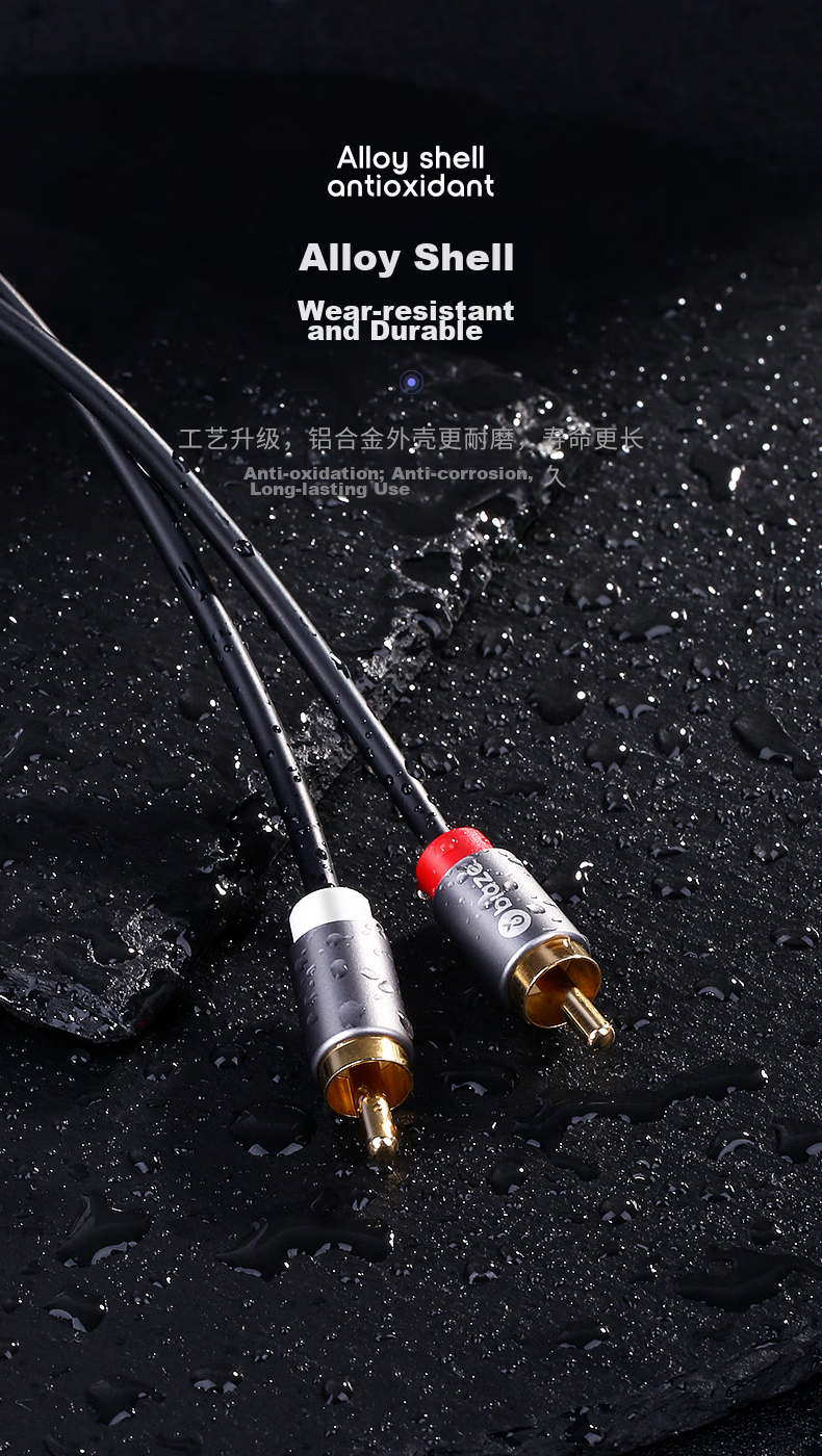 Кабель-адаптер BIAZE Type-C на 2 RCA, 1.5 м, аудио сплиттер для подключения телефонов, планшетов, компьютеров к колонкам, Y31