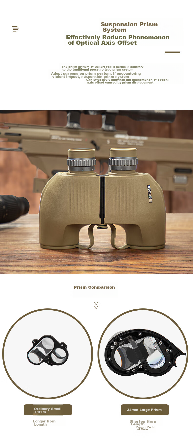 Бинокль BOSMA Desert Fox 2nd Generation 12x56ED
