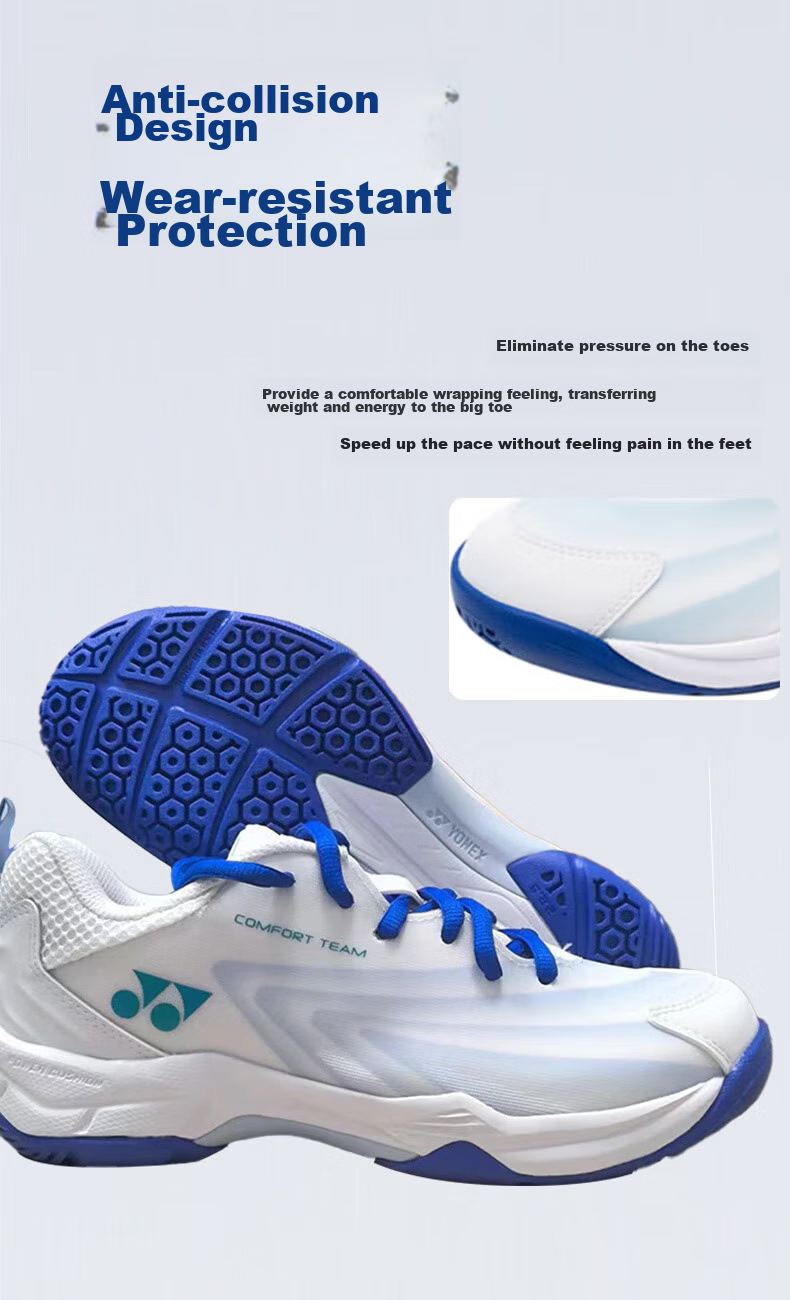 Кроссовки для бадминтона YONEX SHBCFT2EX, мужские, размер 38, белые с синим