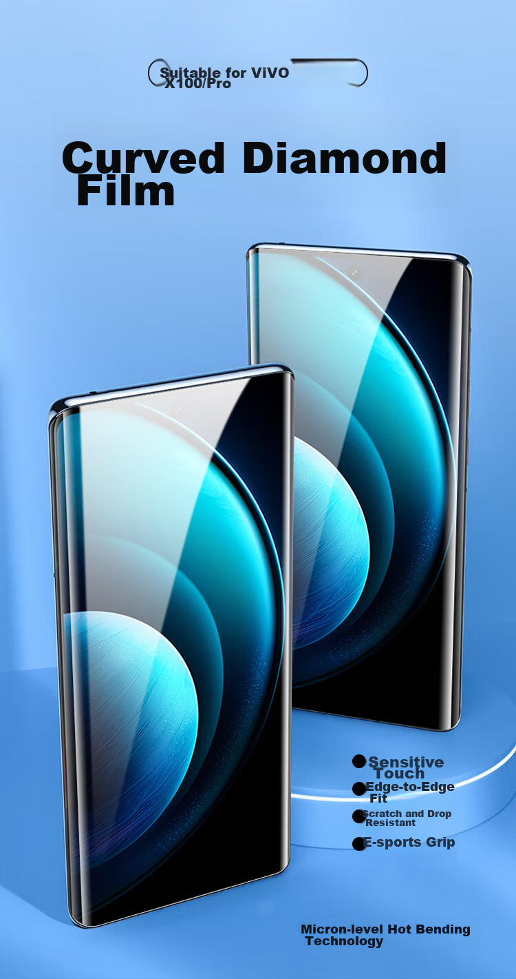 Защитное стекло KOOLIFE для Vivo X100/Pro/sPro/X100Ultra, полноэкранное, ультратонкое, HD, защита от падений и отпечатков пальцев