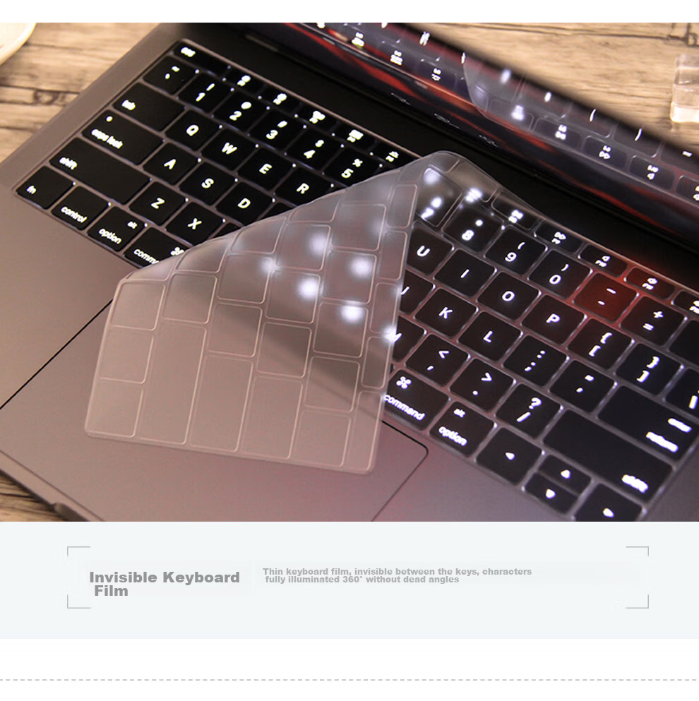 Защитная пленка для клавиатуры Jichuan Apple MacBook Air 13.3 дюйма, A1466/A1369, ультратонкая, прозрачная, водонепроницаемая, пылезащитная