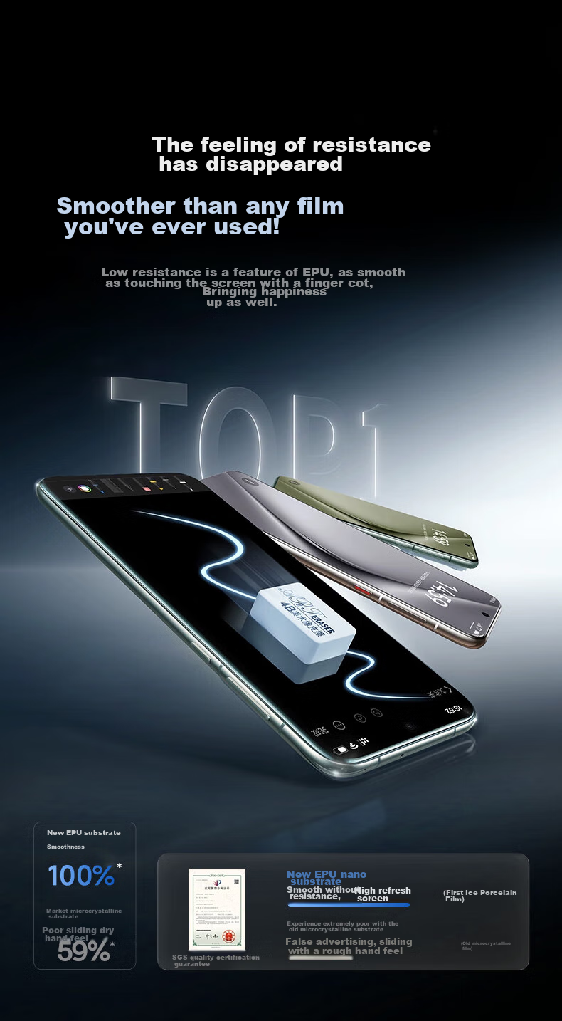 Защитная пленка DIVI Ice Ceramic для Huawei Mate60/50, полноэкранная, гидрогелевая, высокая четкость, с защитой от отпечатков пальцев