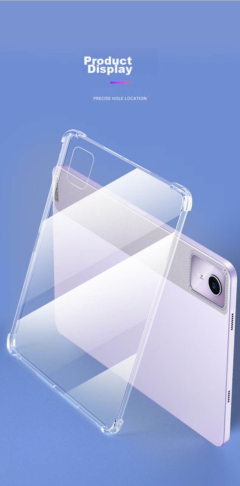 Защитный чехол BIAZE для Lenovo Xiaoxin Pad 2024 11 дюймов, прозрачно-белый, из ТПУ, с защитой от падения
