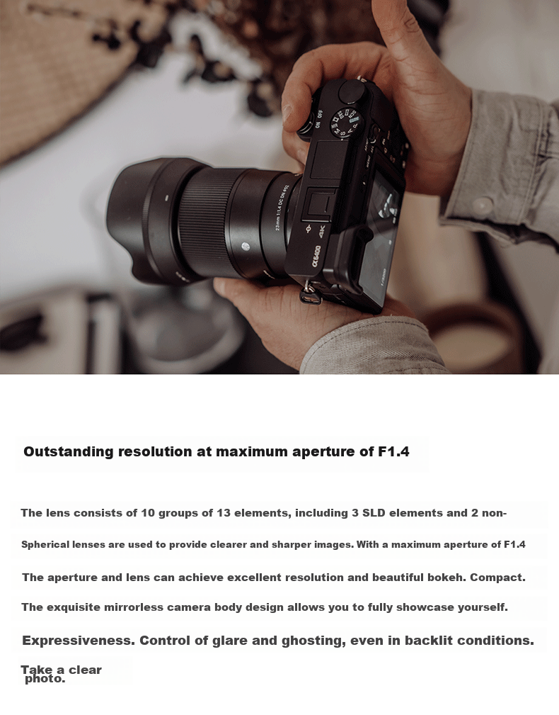 Объектив SIGMA 23mm F1.4 DC DN | Contemporary APS-C для беззеркальных камер (Sony E-Mount)