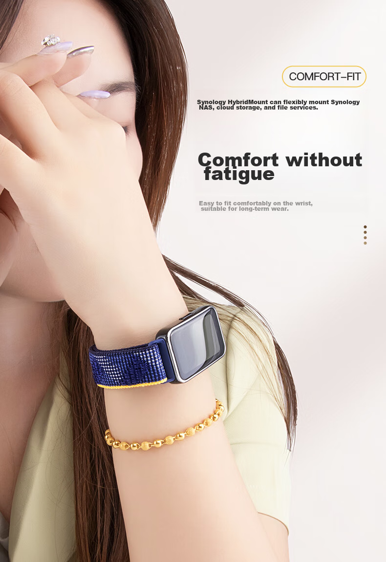 Ремешок BHO для Huawei Band 10/9/8, нейлоновый, синий