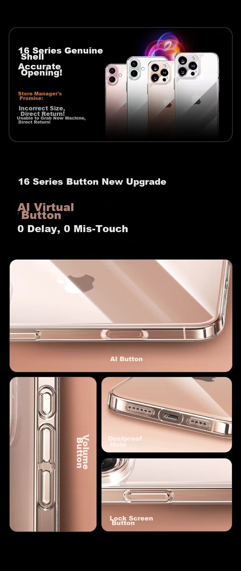Защитный чехол DIVI для Apple iPhone 16, прозрачный, противоударный, ультратонкий, с полной защитой объектива