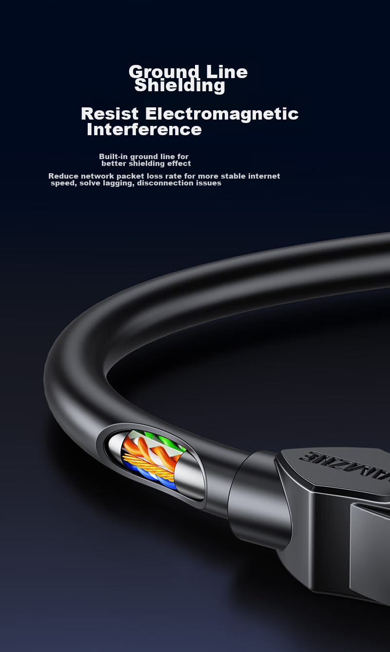 Сетевой кабель-удлинитель SAMZHE 650YC Cat6 Gigabit, 5 метров, чистая медь, разъем RJ45 "папа-мама"