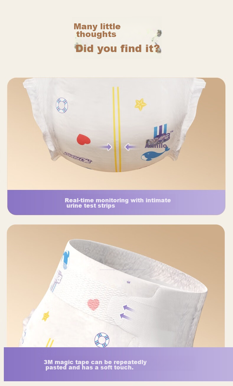 Подгузники Anerle Magic Absorbent Diapers XXL, 38 шт. (для детей от 15 кг), дышащие, с высокой степенью впитывания, одноразовые подгузники для ночного использования
