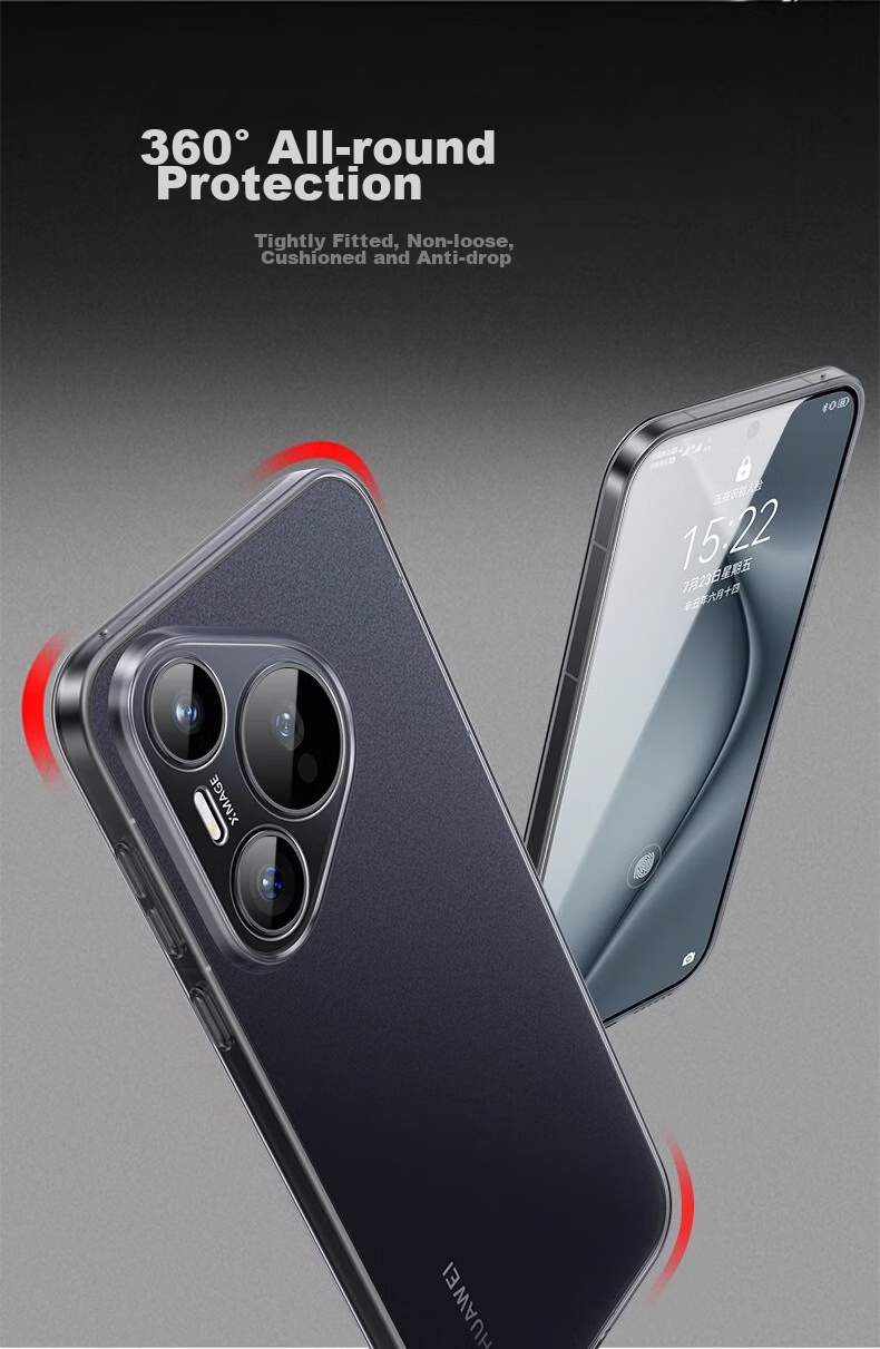 DIVI Чехол для Huawei Pura70 Pro, ультратонкий, матовый, полупрозрачный, черный