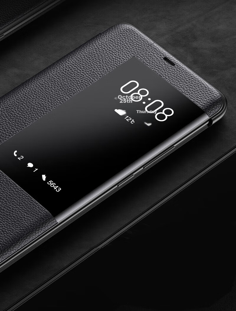 Чехол для Huawei Mate20 Pro ZhengJian, черный, с окном для смарт-уведомлений, противоударный, бизнес-стиль