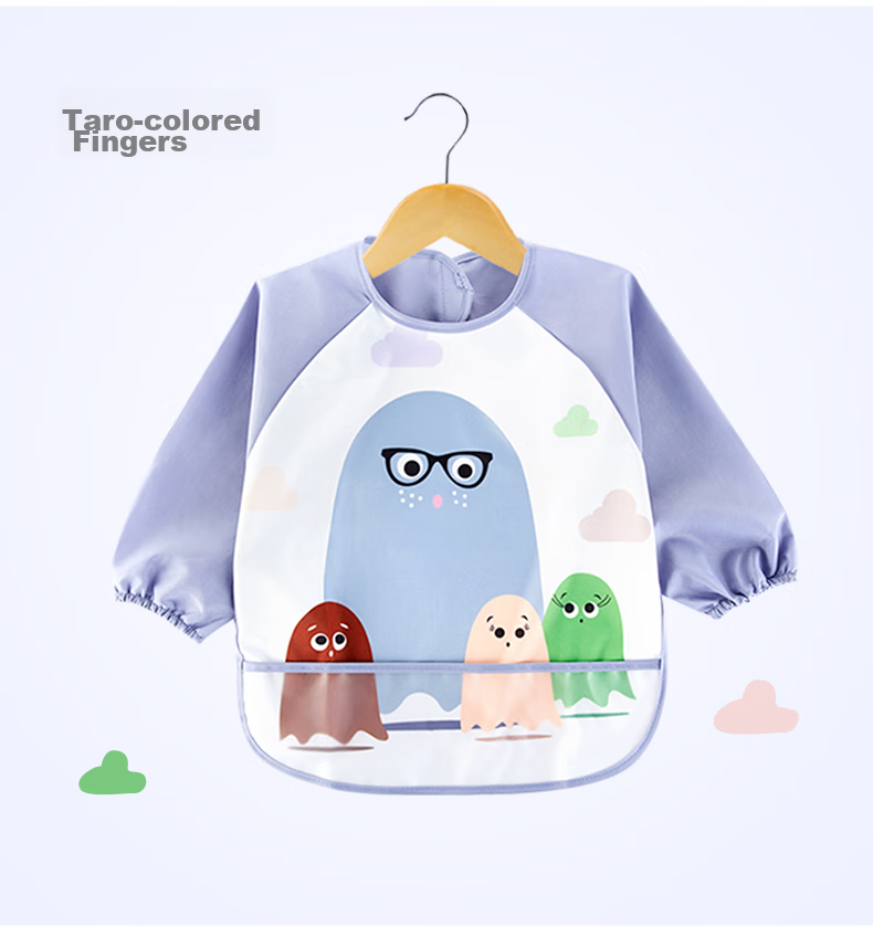 Детский нагрудник Beedoll, водонепроницаемый и устойчивый к пятнам, детский фартук для рисования, дизайн «Маленький кролик + маленькая свинка»