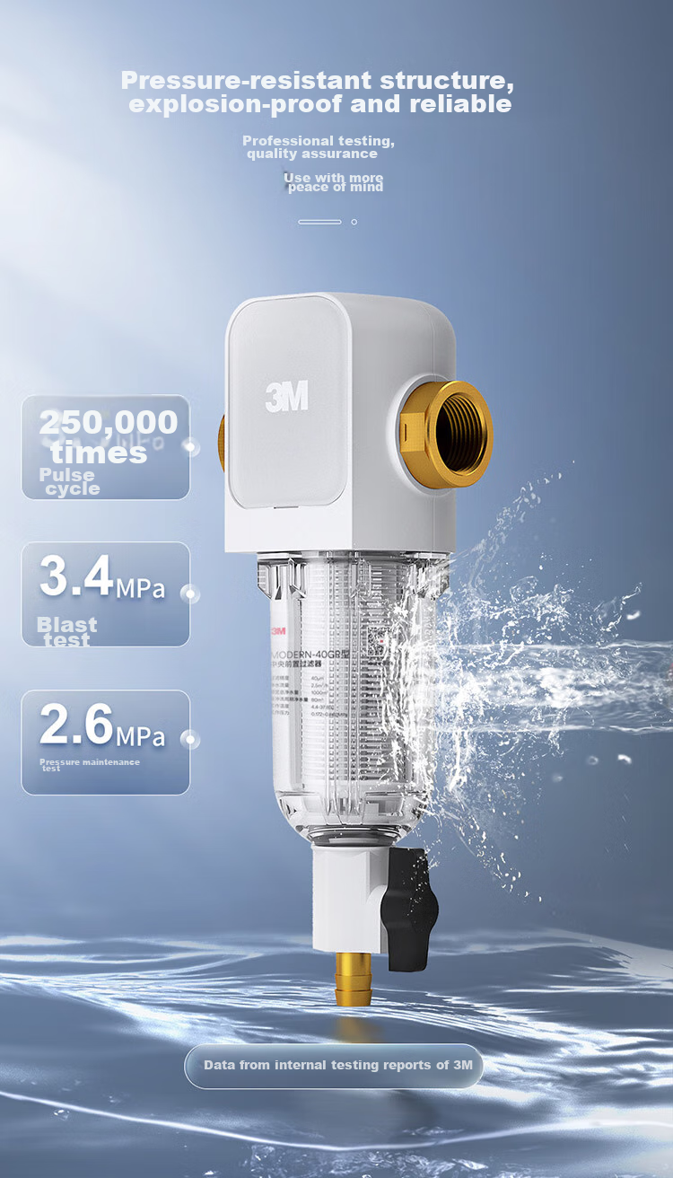 3M MODERN-40GR Система фильтрации воды для дома, предварительный фильтр, кран для всего дома, импорт из Германии, не требует замены картриджа