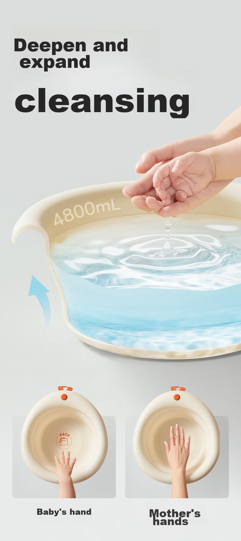 Babycare Складная детская ванночка, набор из 3 предметов для домашнего использования