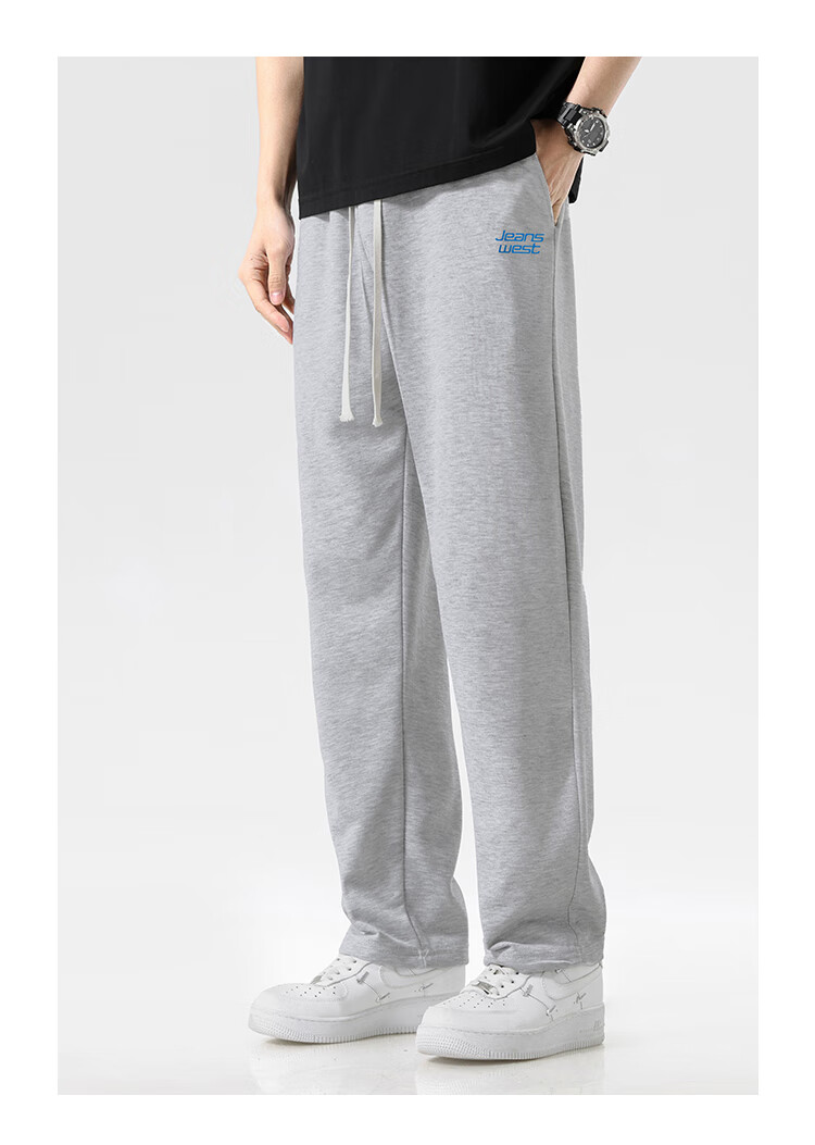 Jeanswest мужские повседневные брюки, свободный крой, на шнурке, прямые, дышащие и стильные, универсальные длинные брюки для осеннего сезона.