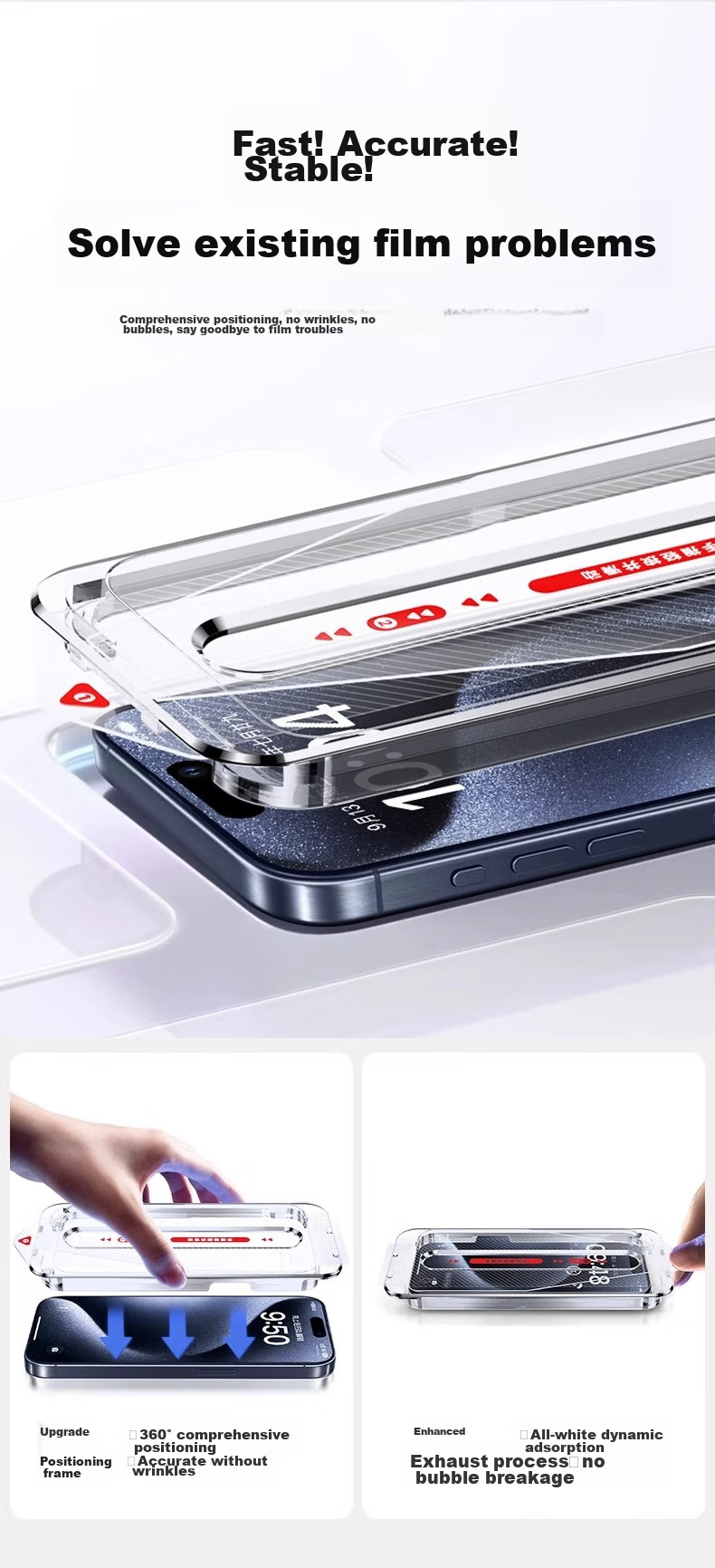 Защитное стекло DIVI для Apple iPhone 12/12 Pro, 2 шт., полное покрытие, противоударное, антибликовое, HD Clear