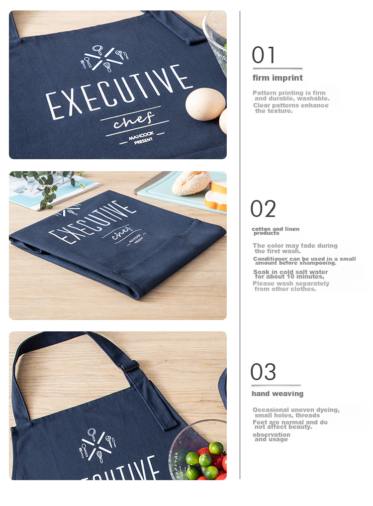 Фартук MAXCOOK MCPJ874 из плотного хлопка, кухонный, влаго- и маслостойкий