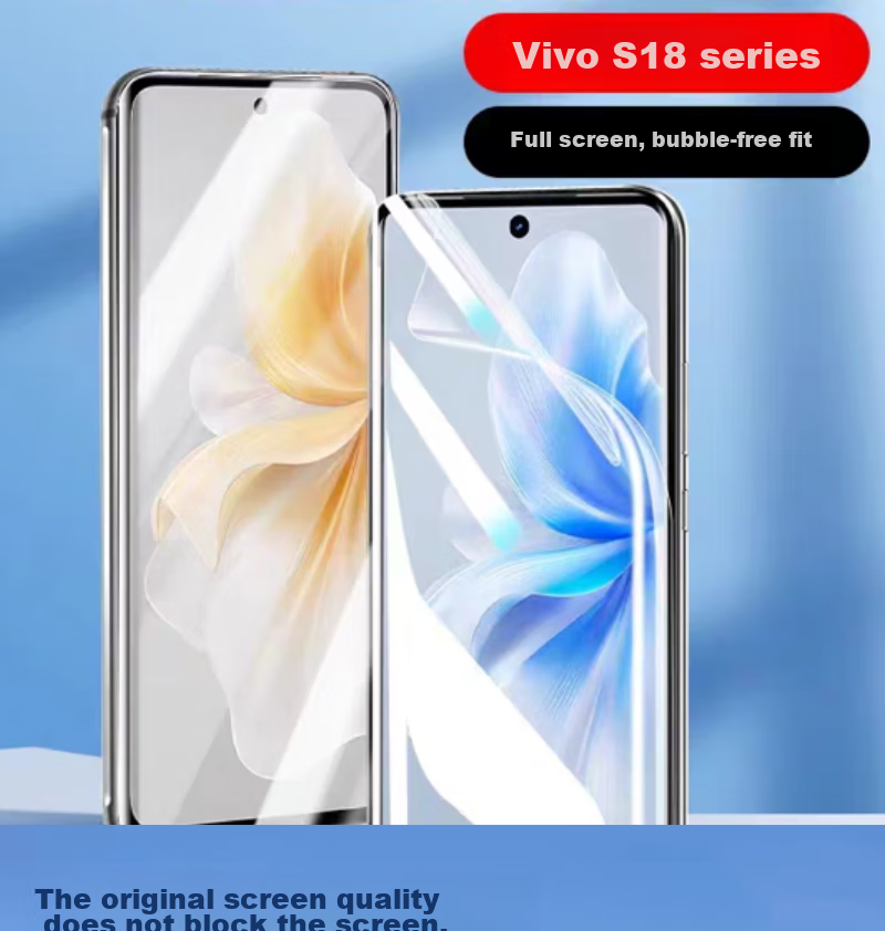 Защитное стекло MAIKUQI для Vivo S18/S18 Pro, полноэкранная защита, HD Clear, защита от царапин и отпечатков пальцев, 1 шт.