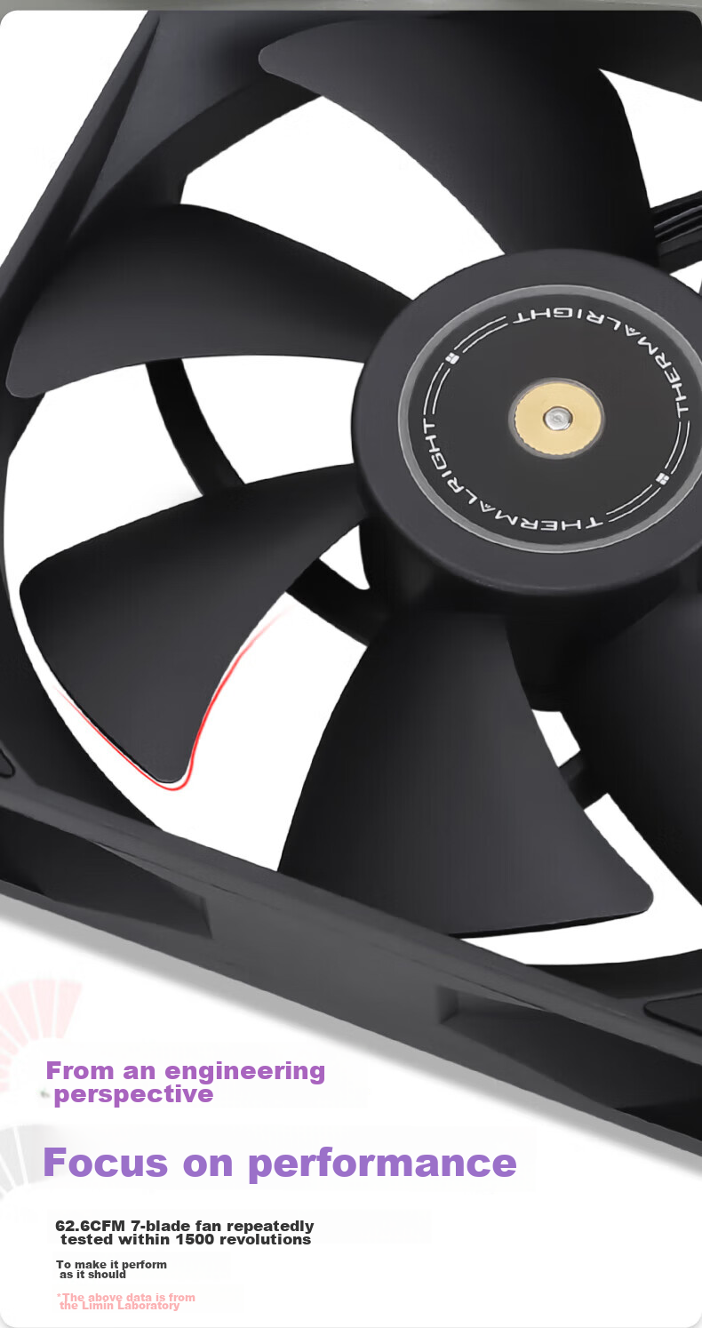Вентилятор для корпуса Thermalright TL-G12B Black, 12 см, гидравлический подшипник, 4PIN PWM, регулируемая скорость 1500 об/мин
