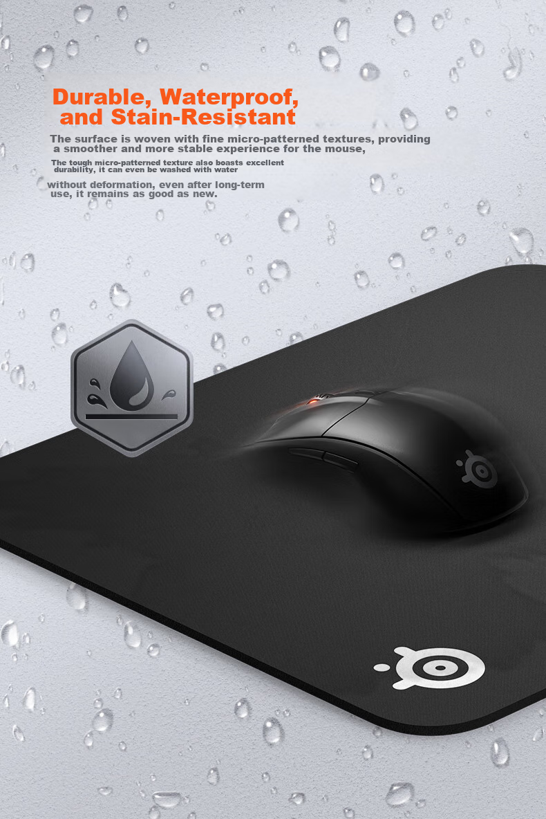 Игровой коврик SteelSeries QcK Medium, размер M, 320x270x2 мм, гладкая поверхность, нескользящая основа