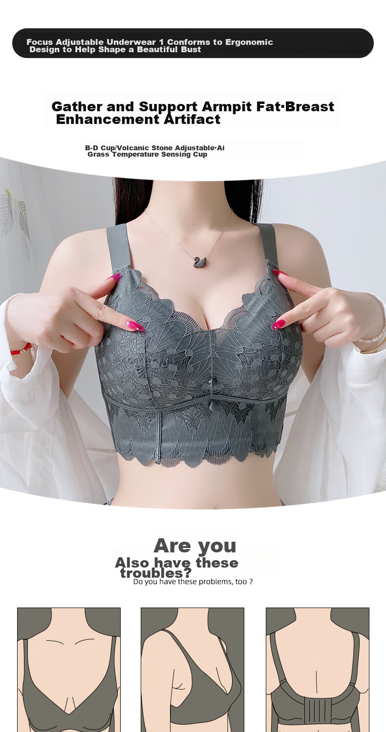 Бюстгальтер LangSha Plus Size, тонкий, с пуш-ап эффектом, против провисания, женское нижнее белье для большой груди, минимизирующий эффект, с боковой поддержкой