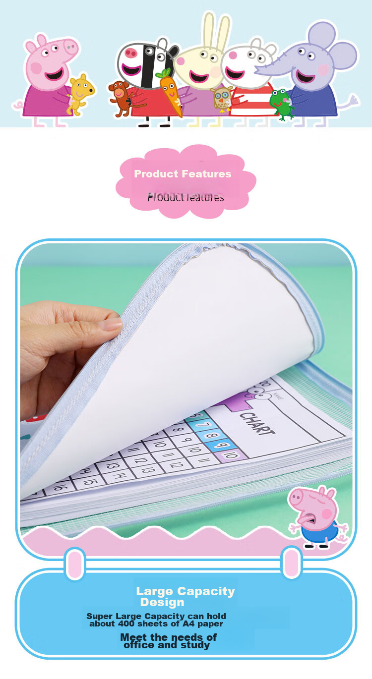Пенал KOKUYO Peppa Pig Collaboration Series, синий, 1 шт.