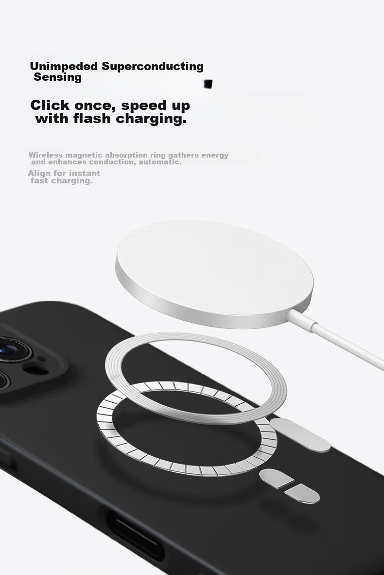 Чехол KEKLLE для iPhone 16, силиконовый, с магнитной функцией MagSafe, синий