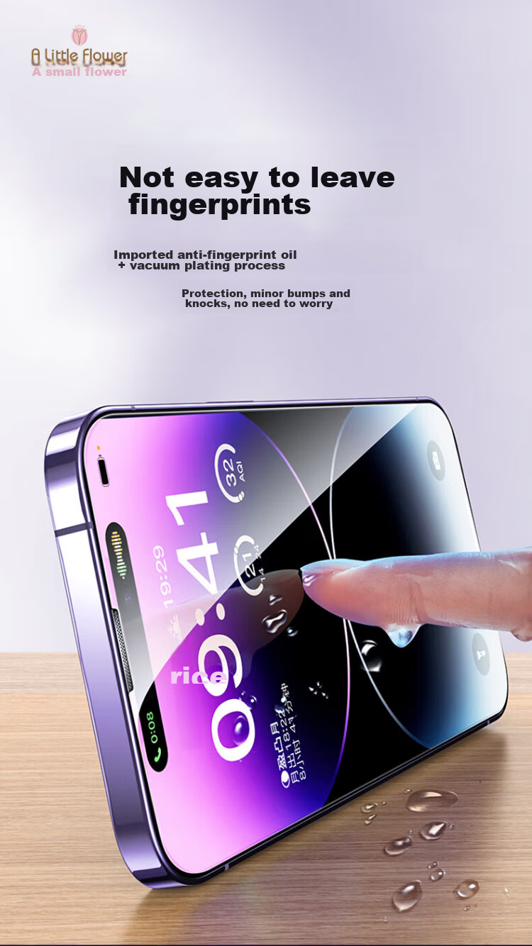 Защитное стекло ALittleFlower для iPhone 15, противоударное, антибликовое, полноэкранное, 2 шт.