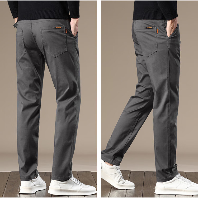 Брюки ROMON Casual Pants мужские, повседневные, прямые, темно-серые, размер 38