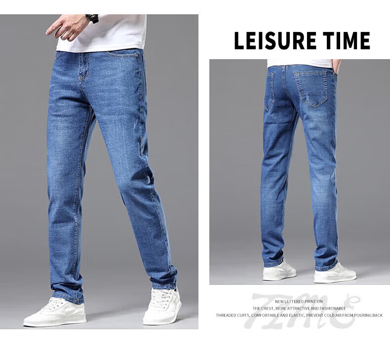 Джинсы мужские Jeanswest, утепленные флисом, модель зима 2025, легкие, прямого кроя, зауженные, теплые, черные с флисовой подкладкой, размер 36