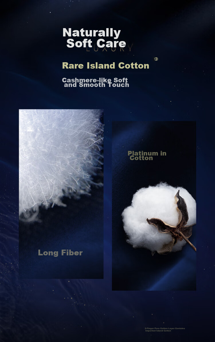 Kotex [Jin0 Min Island Cotton] Luxury Pure Cotton Sanitary Napkins, 420mm, 4 Pieces, Extra-Long Overnight Menstrual Pads