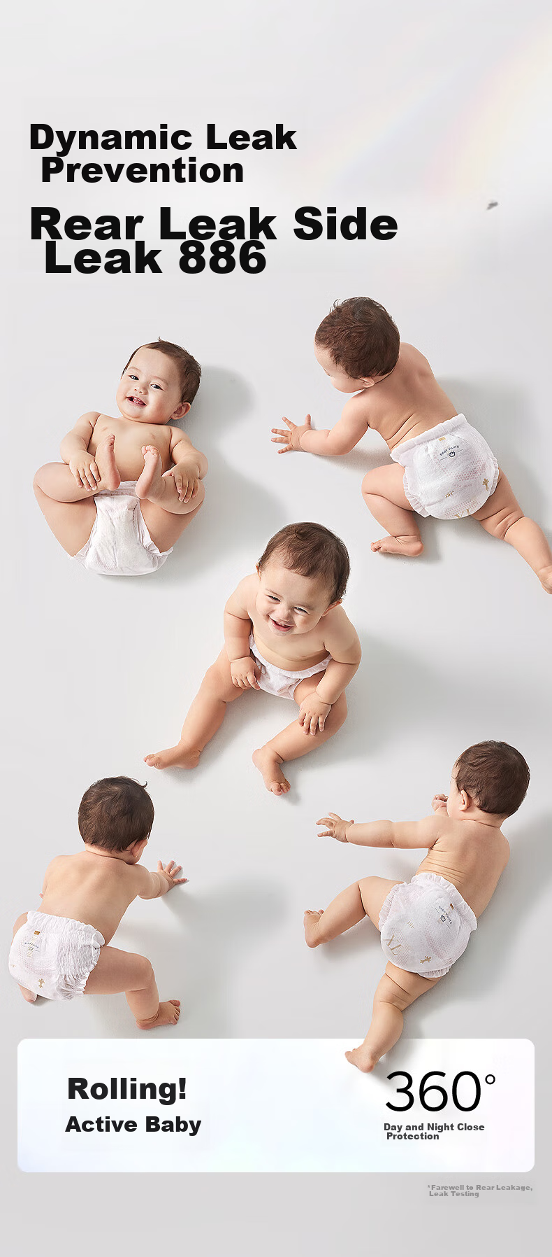Подгузники Babycare Royal Pro Ultra-Thin Breathable Pull-Up Diapers, Mini Pack XL16 (12-17kg), детские подгузники с высокой впитываемостью
