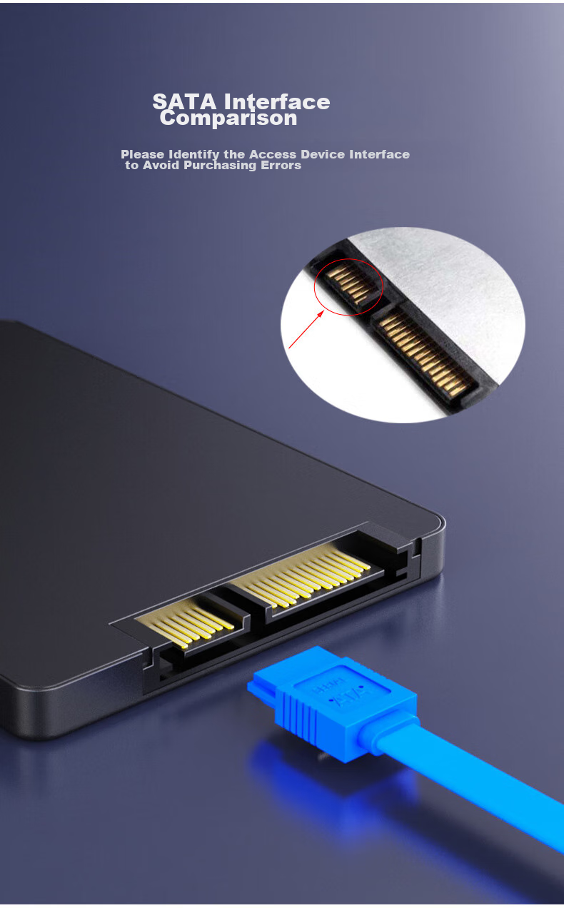 Кабель SATA 3.0 Jinghua U510B, 0.4 метра, синий