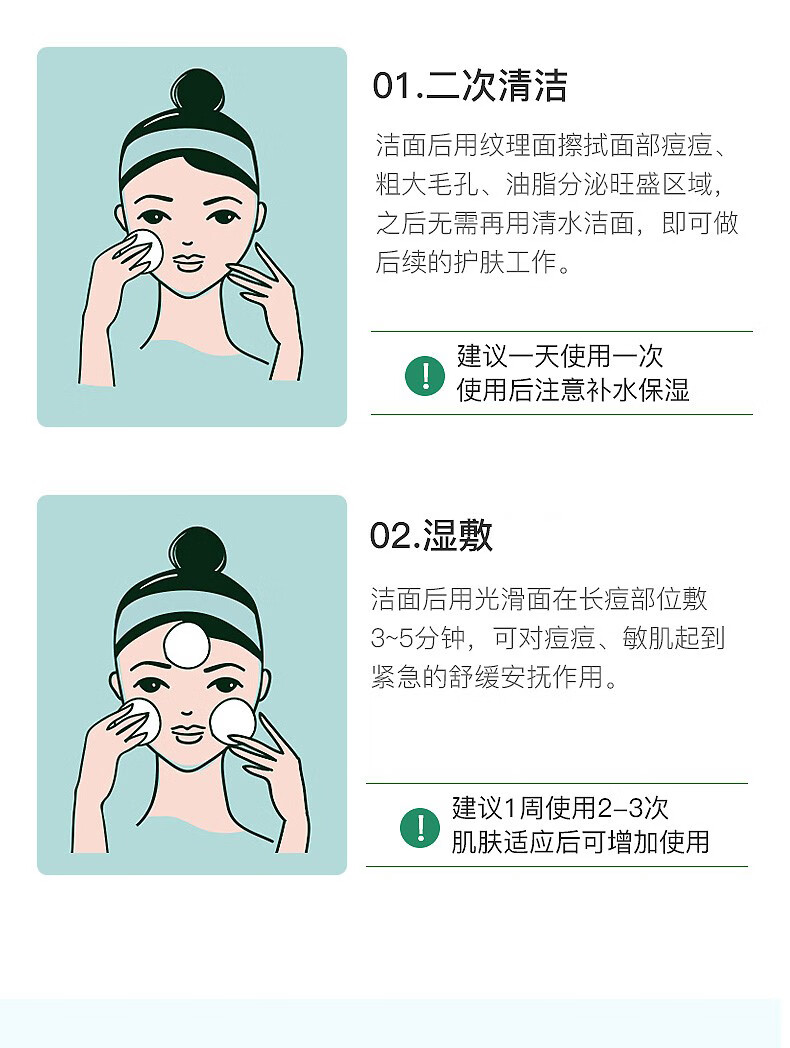洛语杭希（LOY HANC）水杨酸刷痘痘肌酸粉刺黑头闭口清洁毛孔低浓度不含酒精通用55片装