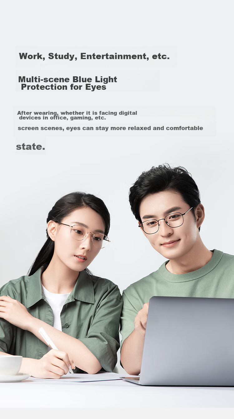 Очки Xiaomi Mijia от синего света, унисекс, золотистые