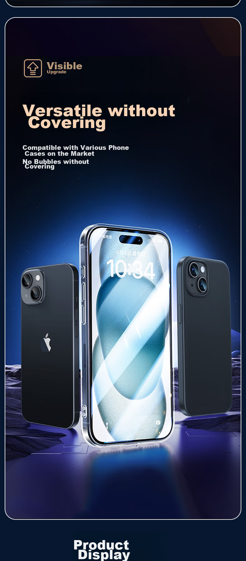 Защитное стекло для экрана KOOLIFE для Apple iPhone 15 Pro Max, ультратонкое, полное покрытие экрана, HD Clear Anti-Drop