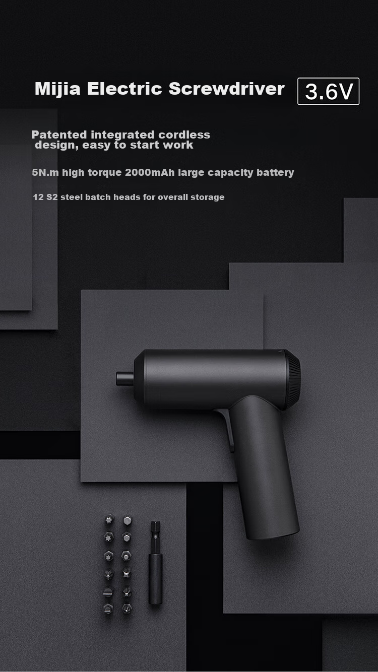 Электрическая отвертка Xiaomi Mijia, многофункциональный ручной инструмент с литиевой батареей
