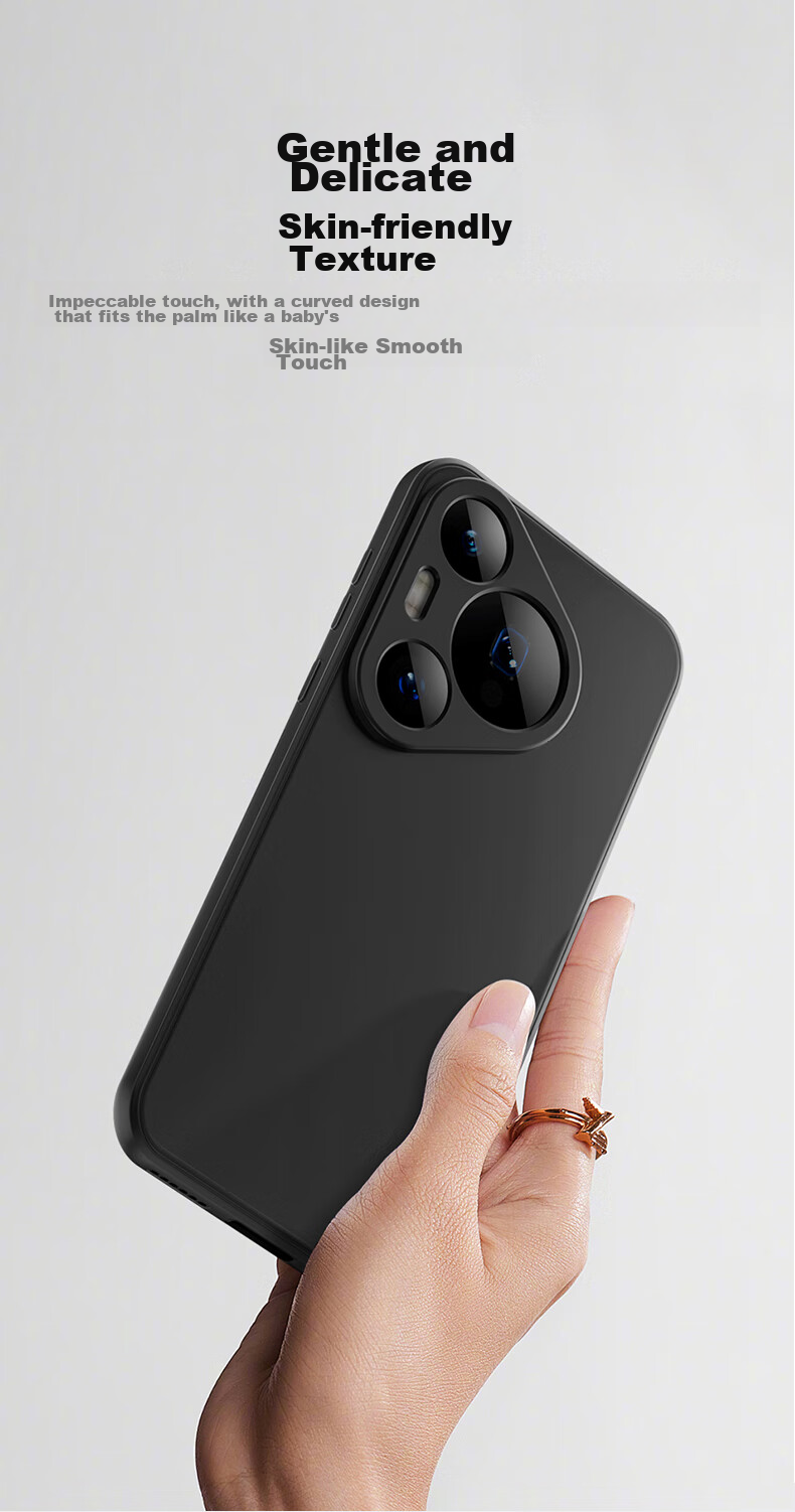 Чехол BIAZE для Huawei P70 Pro/Pro+, Pura70Pro/Pro+, защита от падения, защита от отпечатков пальцев, охлаждение, простой стиль, черный