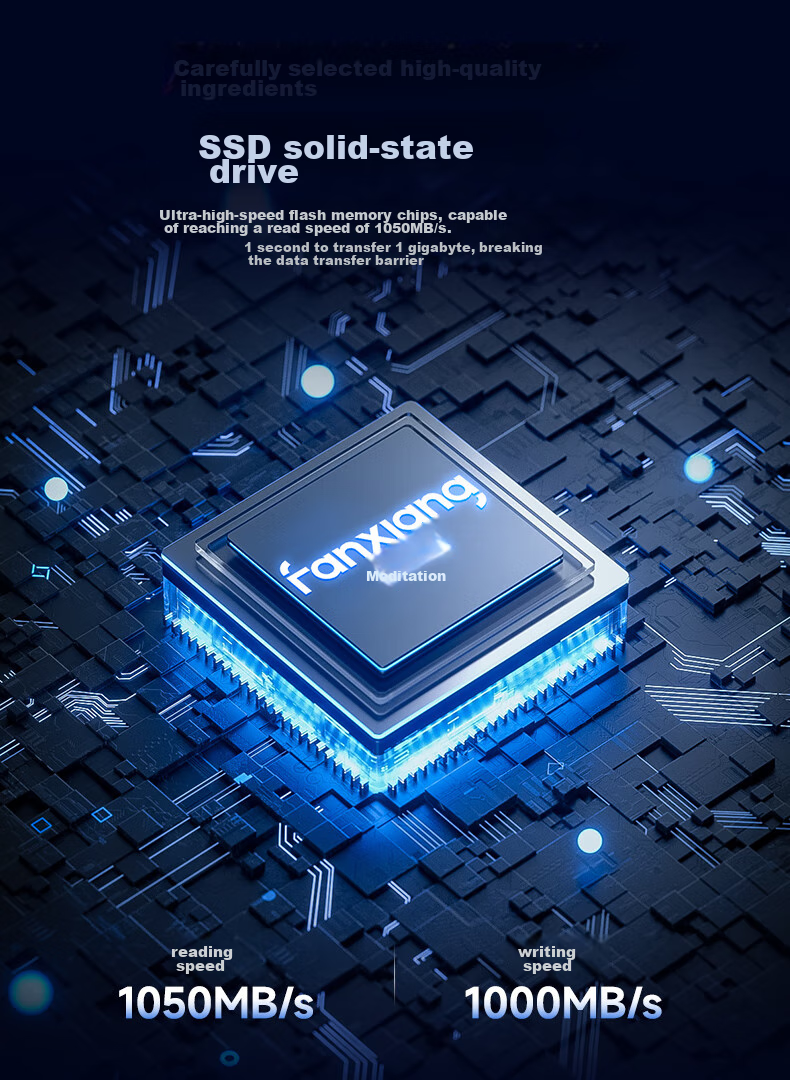 SSD-накопитель FANXIANG FF952 1TB USB 3.2 Type-C, 1050 МБ/с, внешний твердотельный накопитель, совместим с телефонами и компьютерами