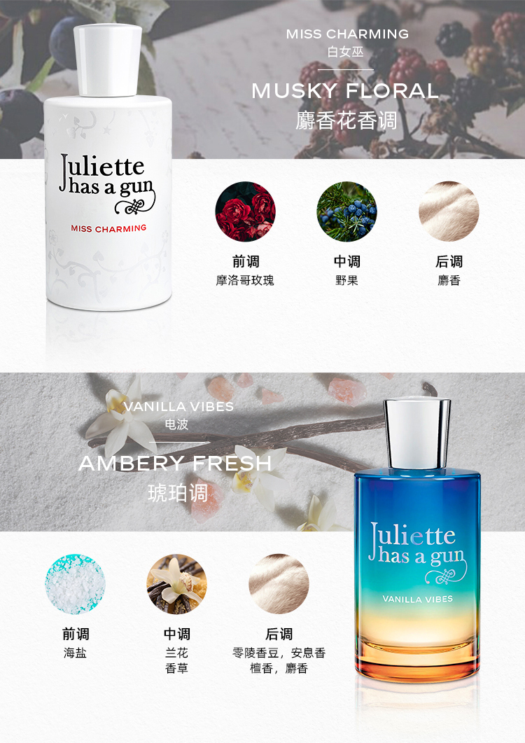 佩枪朱丽叶（Juliette has a gun）灵魂千面香水小样礼盒 非我香水1*5ml+7*1.7ml法国进口香水