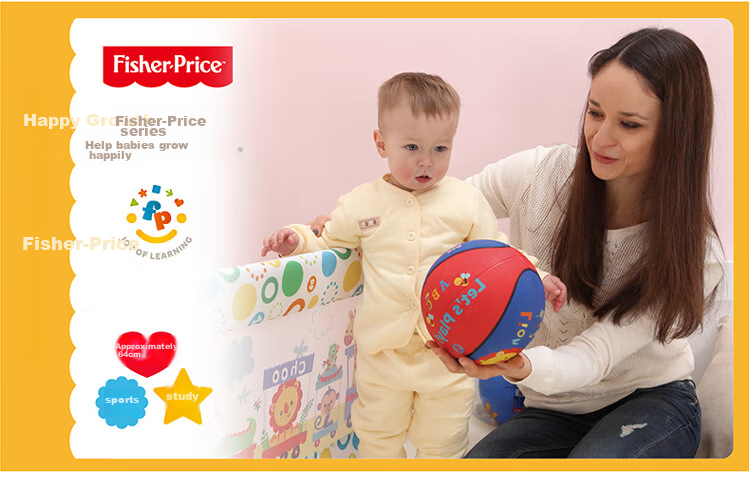 Детский мяч Fisher-Price 17 см, маленький резиновый мяч, для детского сада, Лев синий, подарок на день рождения