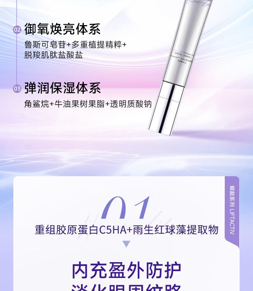 可丽金（COLLGENE）Human-Like重组胶原蛋白赋能珍萃明眸霜 明眸霜5g