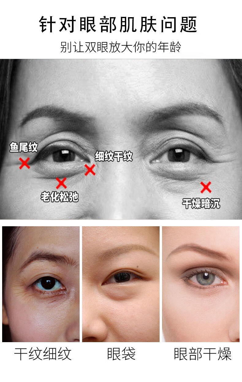 同仁堂（TRT）眼霜抗皱淡化细纹大眼袋黑眼圈提拉紧致男女通用30g