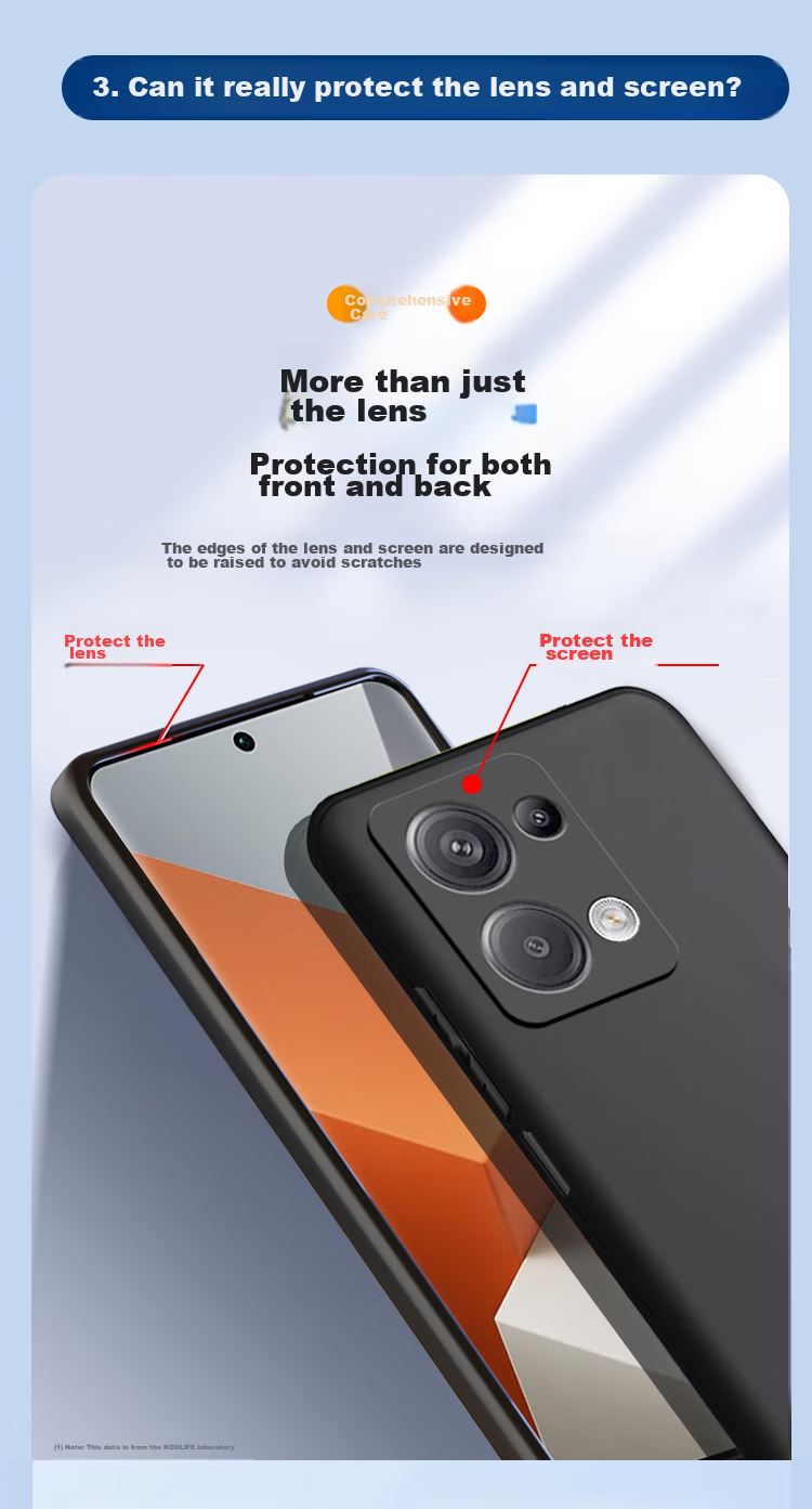Чехол для Xiaomi Redmi Note 13 Pro KOOLIFE, матовый, противоударный, с защитой камеры, черный