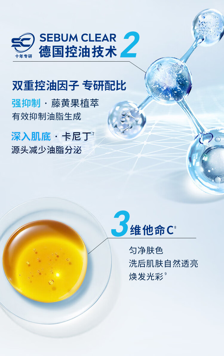 妮维雅（NIVEA） 洗面奶男士氨基酸洁面乳清爽控油抗痘洗脸膏面部清洁护肤品 【控油抗痘】男士洗面奶150ml*2