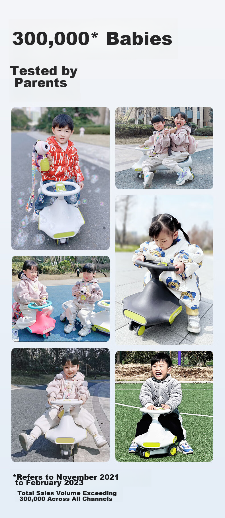 Машинка-каталка Babycare Anti-Rollover, для детей 3-6 лет, желтая, без музыки