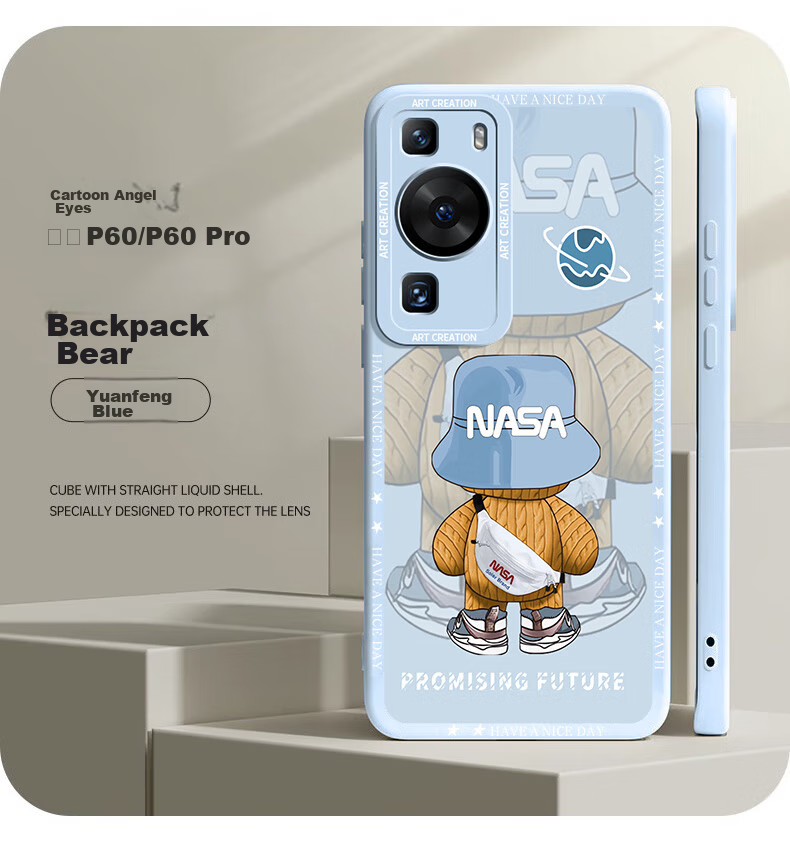 Чехол NEYAA для Huawei P60/P60 Pro, защита объектива, противоударный силикон, тонкий, с рисунком, черный