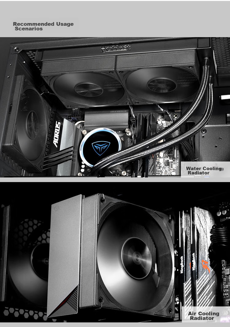 Компьютерный вентилятор PCCOOLER F5R120BK, 120мм, FDB подшипник, 3-скоростной PWM, без подсветки