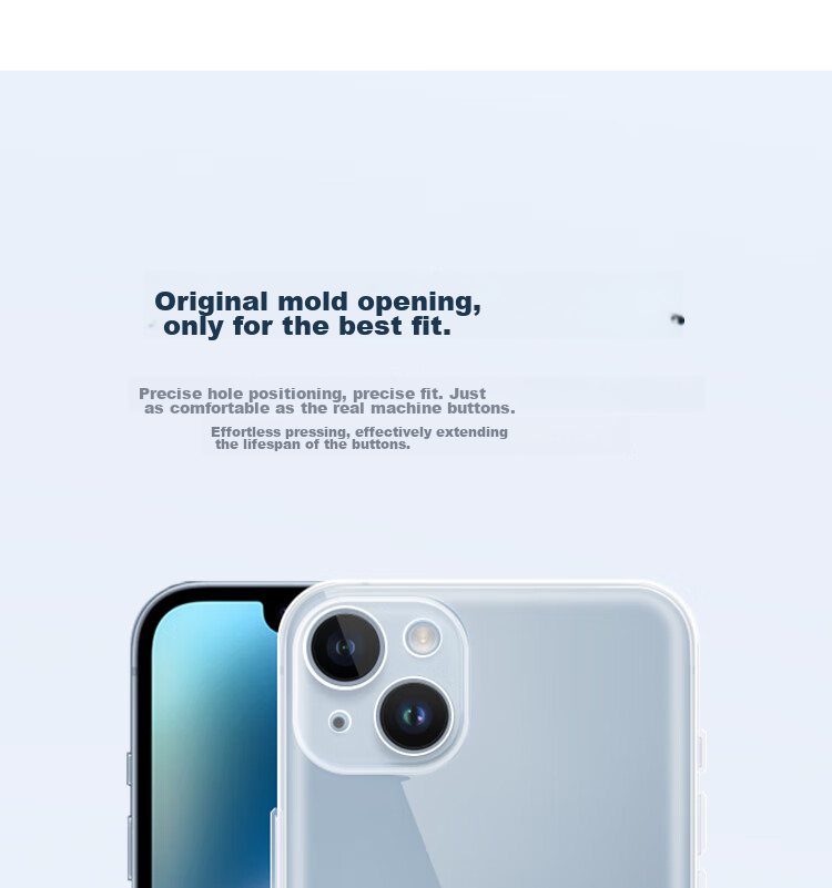 Чехол Snowkids для iPhone 14 Plus, противоударный, ультратонкий, прозрачный, с защитой камеры